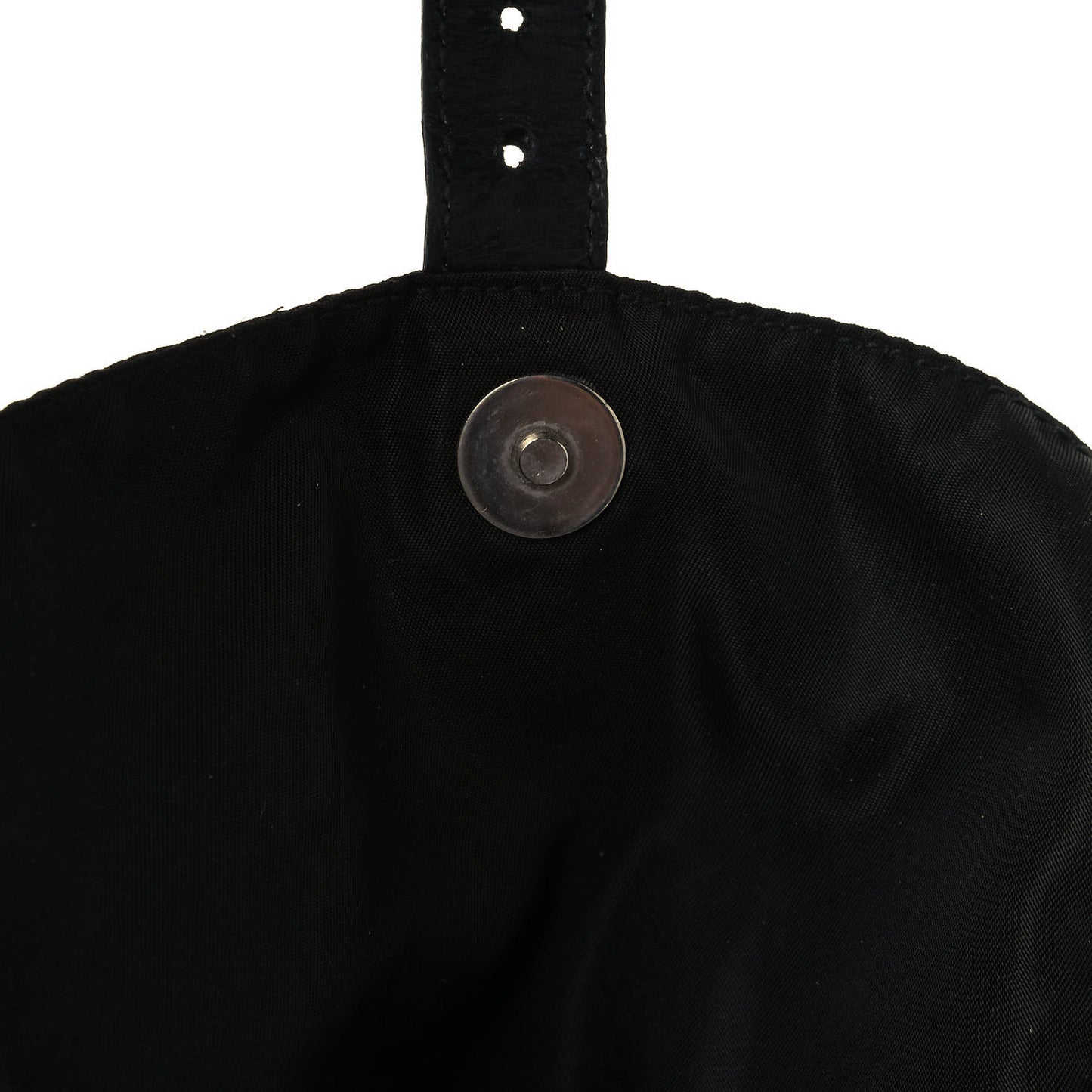 Nylon Vela Saffiano Cinch Backpack Black