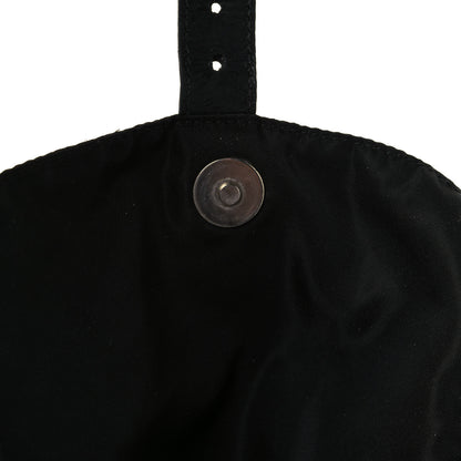 Prada Nylon Vela Saffiano Cinch Backpack Black 13 of 15
