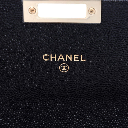 Chanel Caviar Quilted Large Golden Class Gusset Flap Wallet Black 6 of 8
