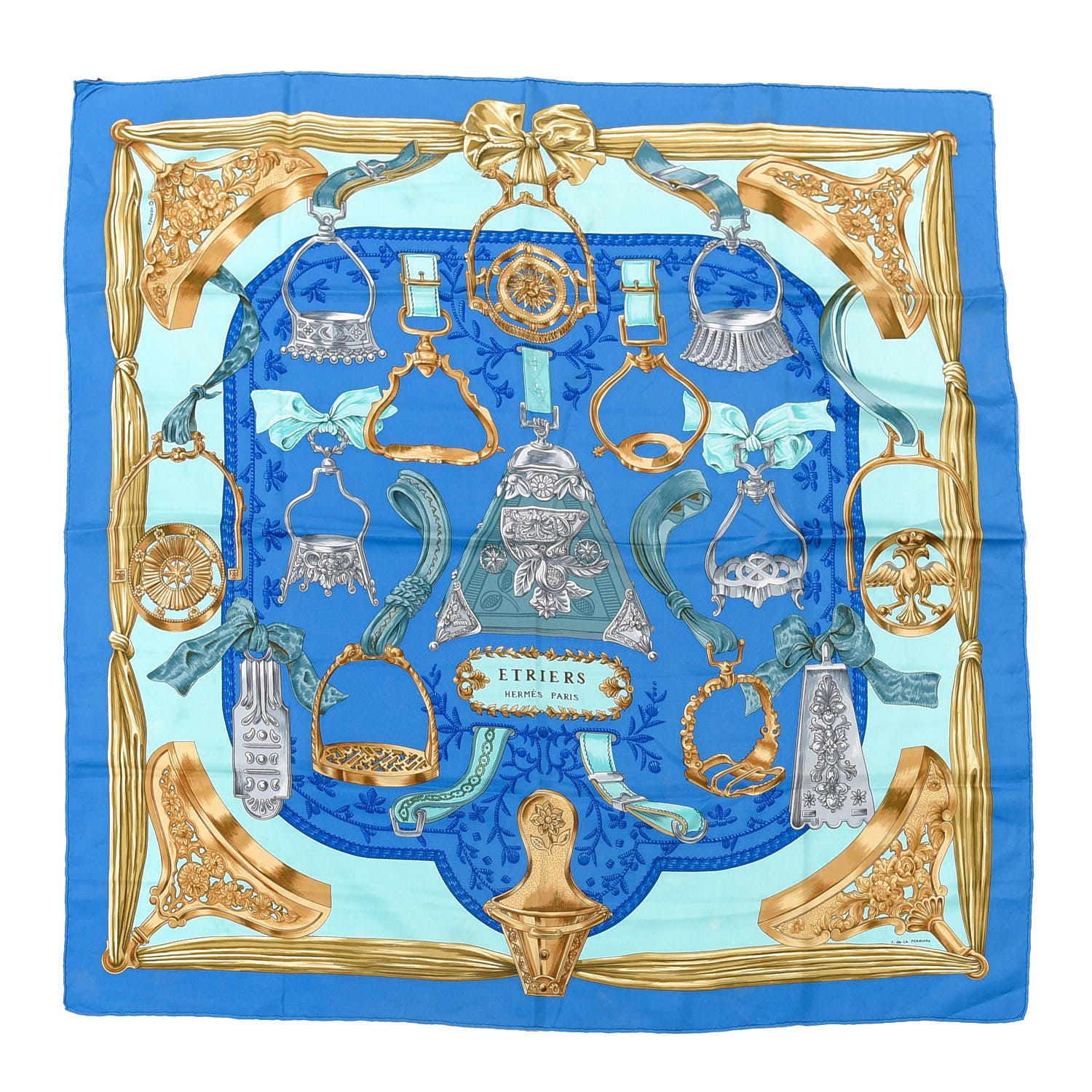 Hermes Silk Etriers Scarf 90 1 of 5