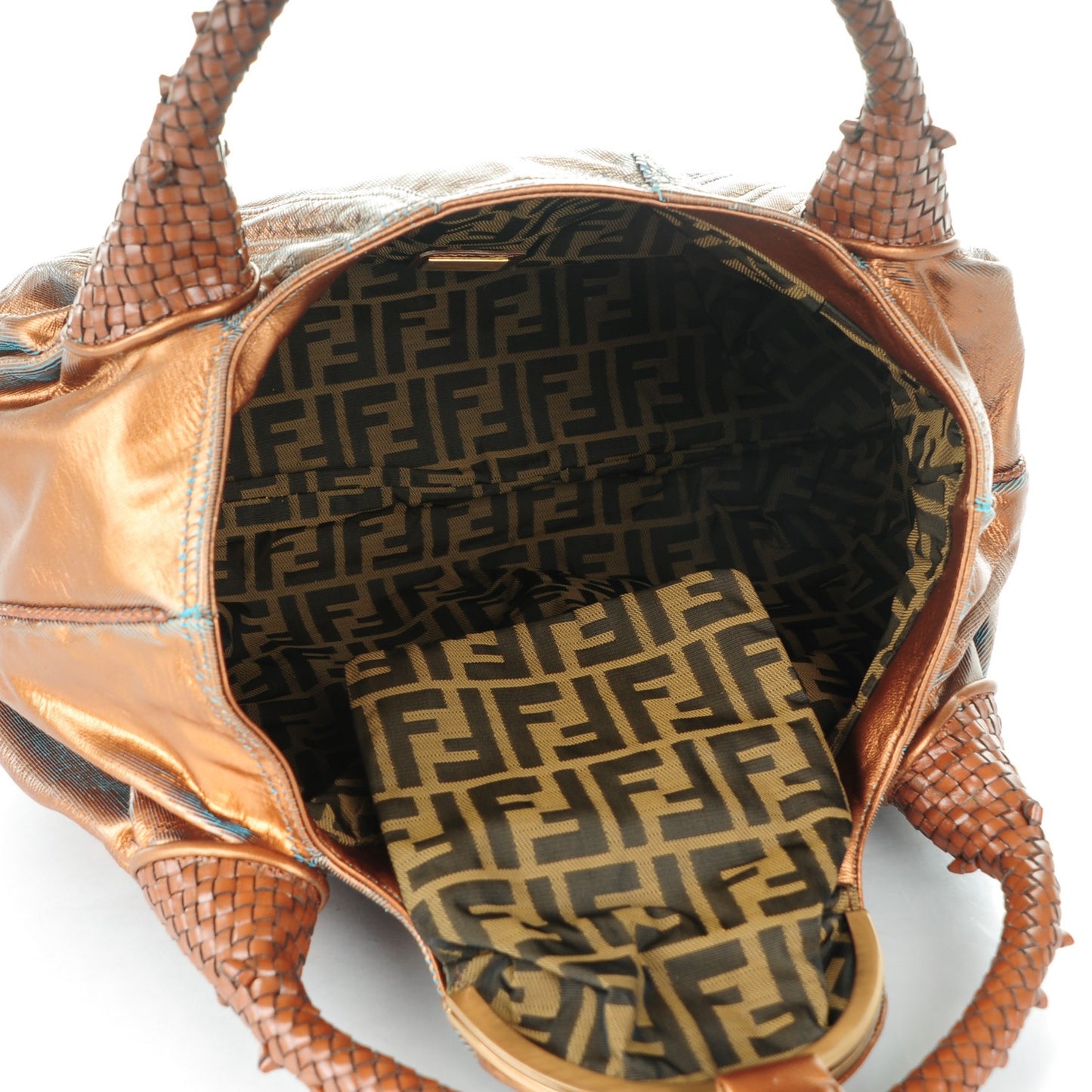 Nappa Fortuny Hologram Spy Tobacco Oro Ambrato