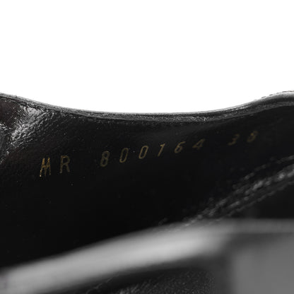 Saint Laurent Smooth Calfskin Jeanne 110 Slingback Pumps 38 Black Gold 9 of 10