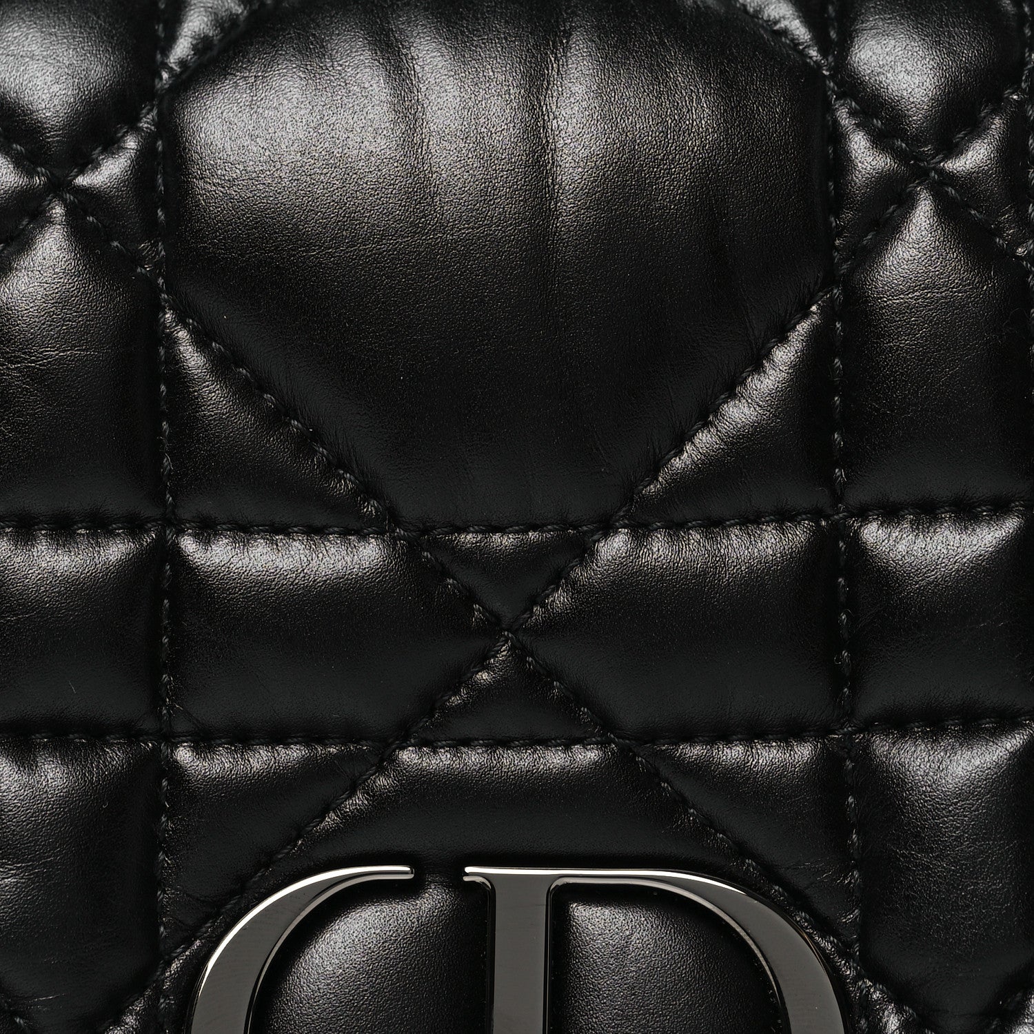 Christian Dior Calfskin Macrocannage Mini Caro Bag Black 8 of 10