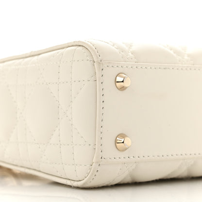 Christian Dior Lambskin Cannage Mini Lady Dior White 9 of 13