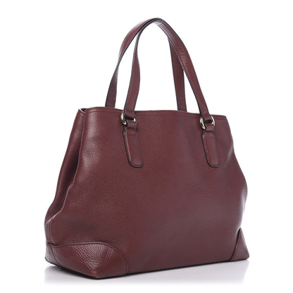 Gucci Calfskin Web Medium Dressage Tote Burgundy 3 of 11