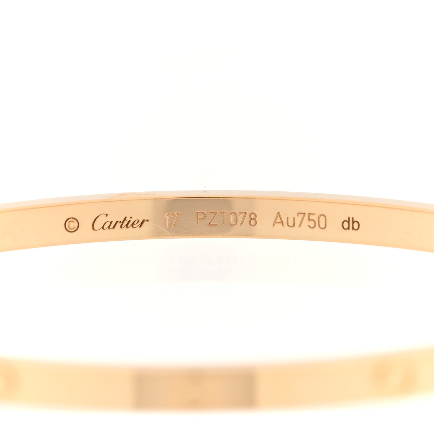 18K Yellow Gold Small LOVE Bracelet 17