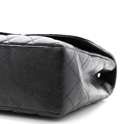 Chanel Caviar Quilted Jumbo Single Flap Black 11 of 13