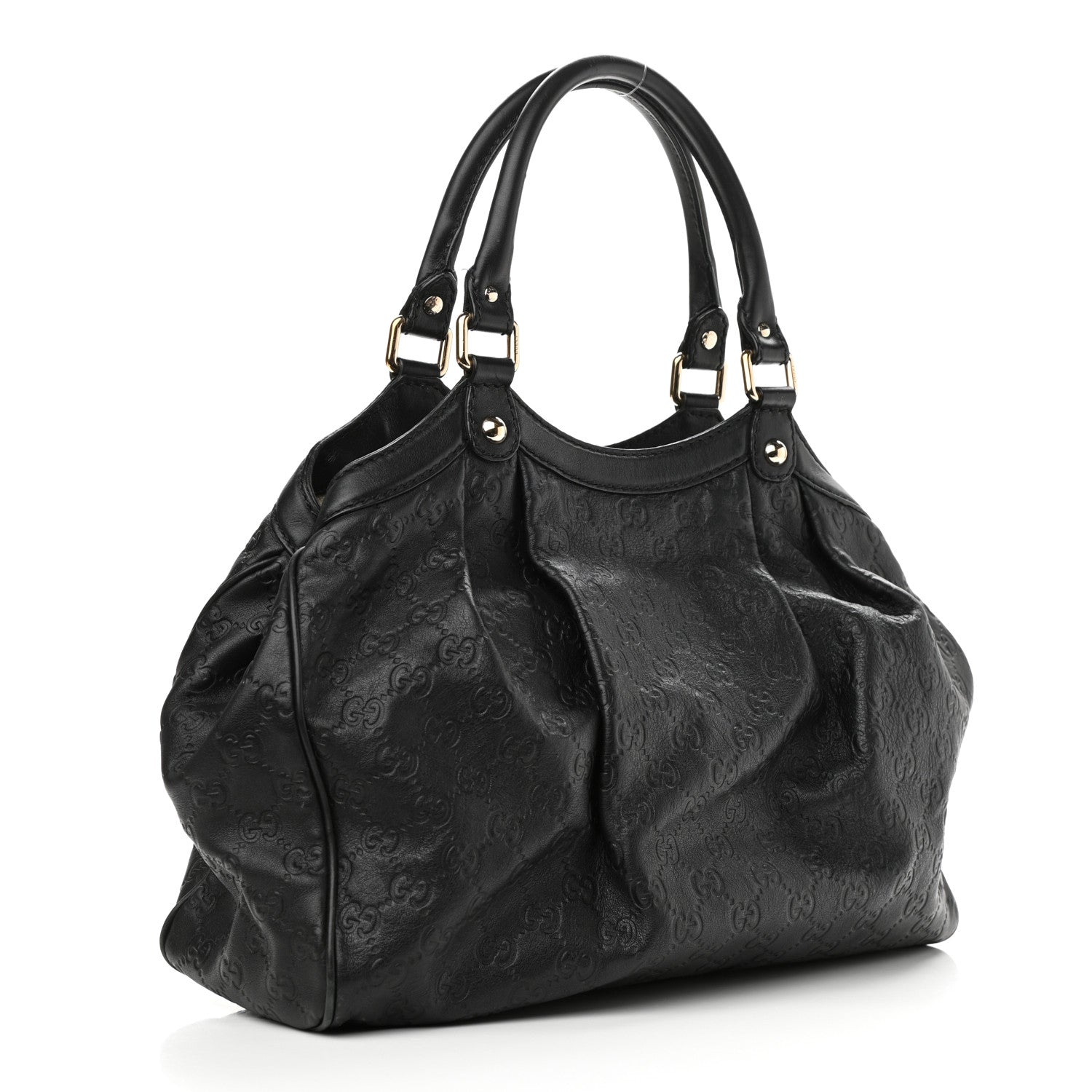 Gucci Guccissima Medium Sukey Tote Black 3 of 10