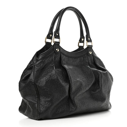 Gucci Guccissima Medium Sukey Tote Black 3 of 10