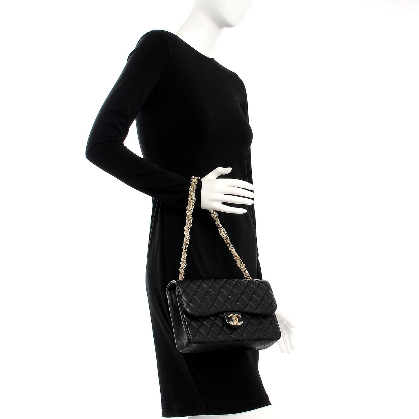 Lambskin Medium Westminster Pearl Flap Black