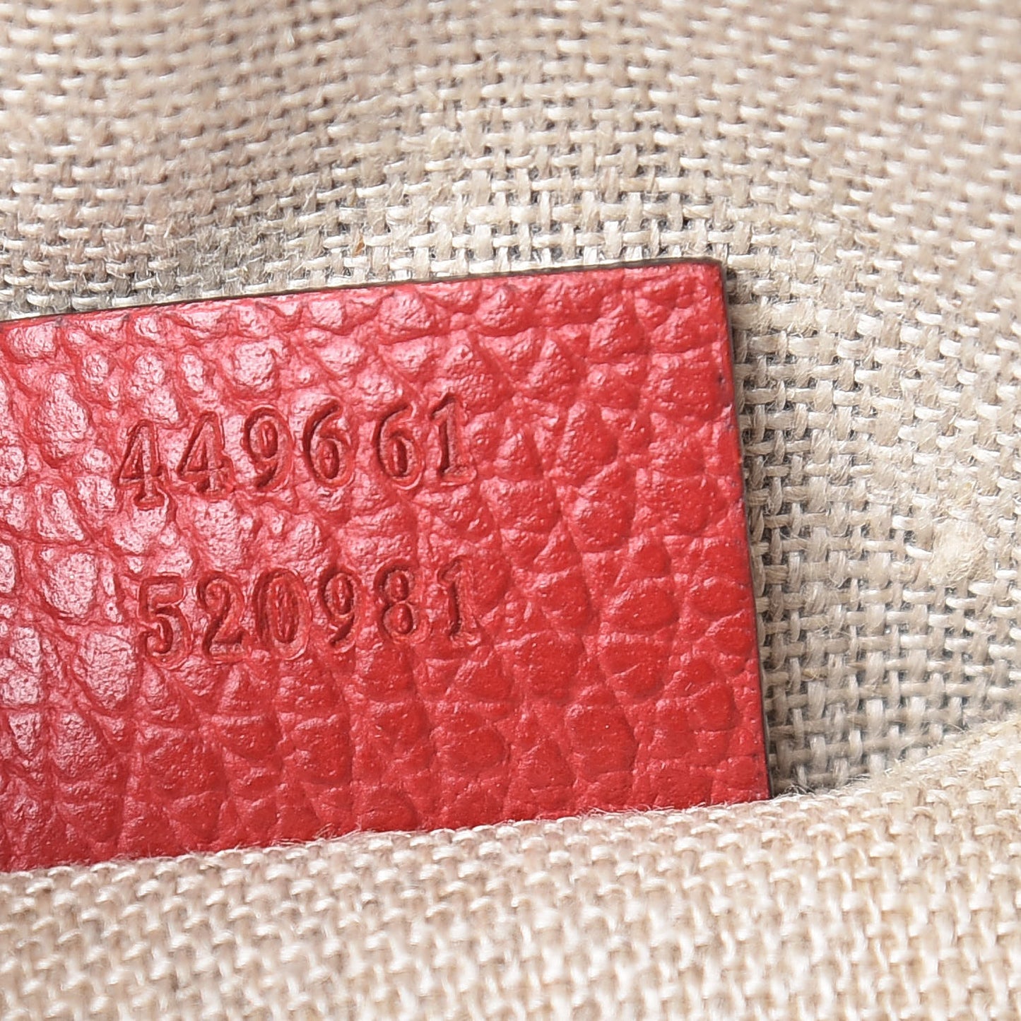 Dollar Calfskin Small GG Charm Dome Bag Red