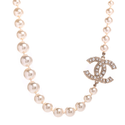 Chanel Pearl CC 100th Anniversary Necklace Light Gold 1 of 5