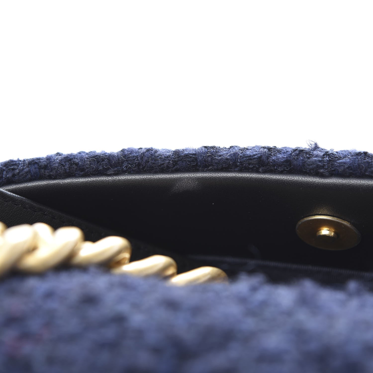 Chanel Tweed Quilted Maxi 19 Flap Navy 11 of 11