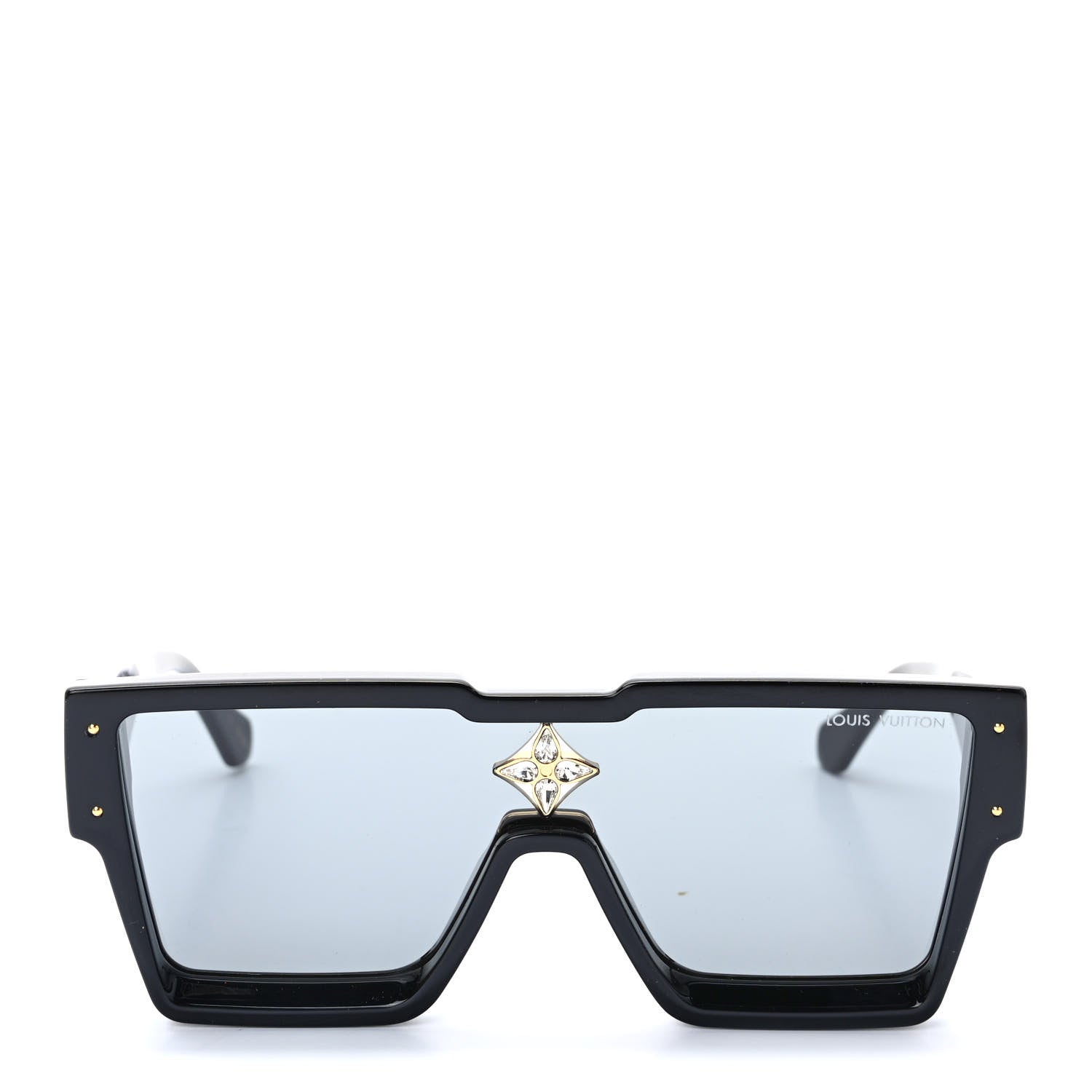 Louis Vuitton Acetate Swarovski Crystal Cyclone Sunglasses Z1578W Black 2 of 8