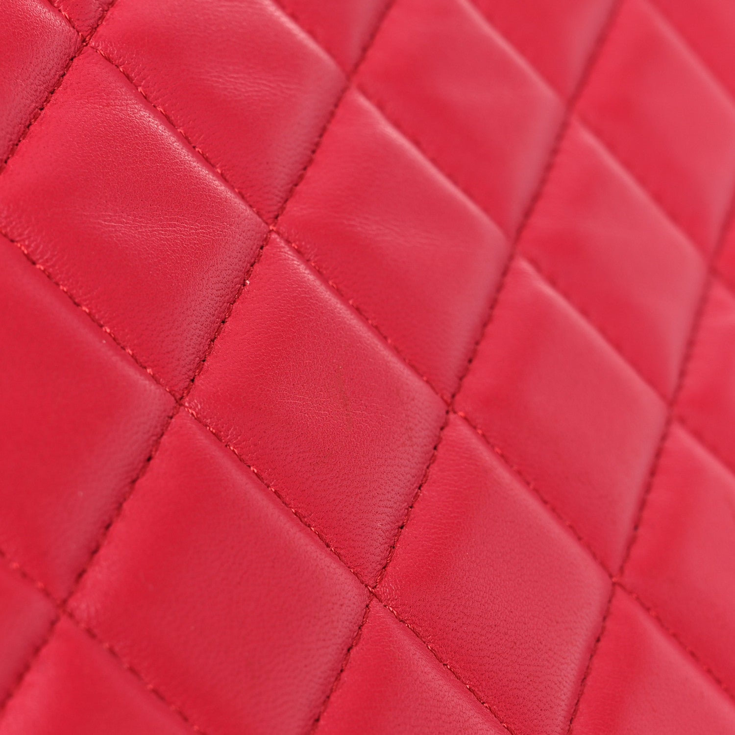 Chanel Lambskin Quilted Large Cosmetic Case Red 11 of 16