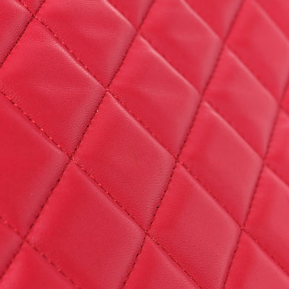 Chanel Lambskin Quilted Large Cosmetic Case Red 11 of 16