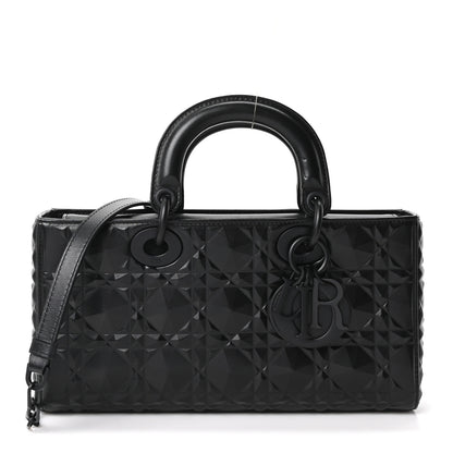 Christian Dior Calfskin Cannage Diamond Medium Lady D-Joy Black 1 of 11