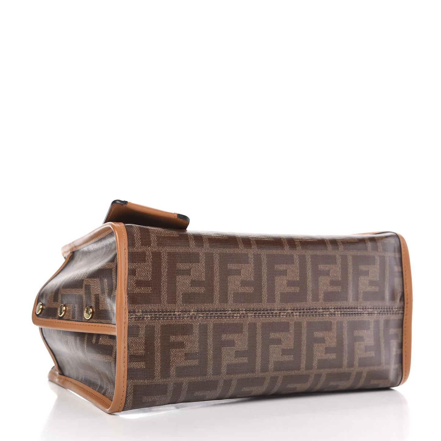 Glazed Fabric Vitello Century FF 1974 Stamp Patch Mini Peekaboo Defender Cover Mogano Panna Caramello