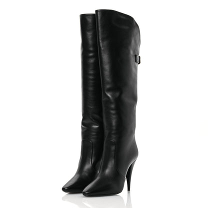 Saint Laurent Lambskin Koller 110 Tall Boots 36.5 Black 4 of 11