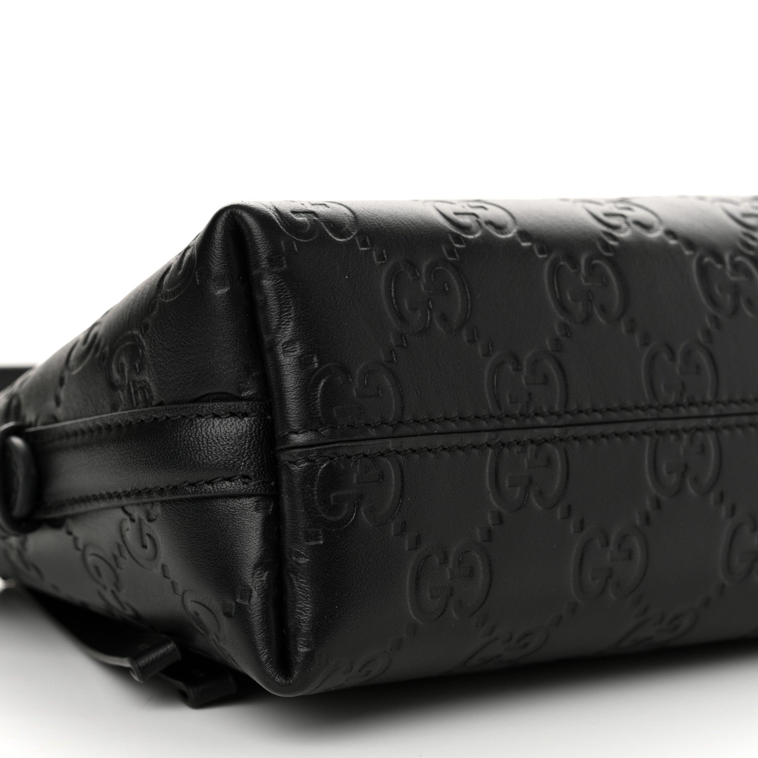 Gucci GG Calfskin Embossed Emblem Small Shoulder Bag Black 9 of 11