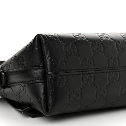 Gucci GG Calfskin Embossed Emblem Small Shoulder Bag Black 9 of 11