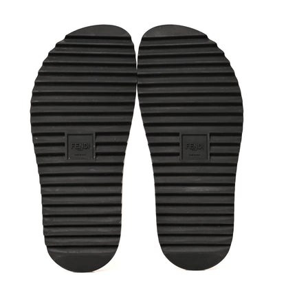 Fendi Rubber Vocabulary Logo Slide Sandals 7 Black 5 of 11