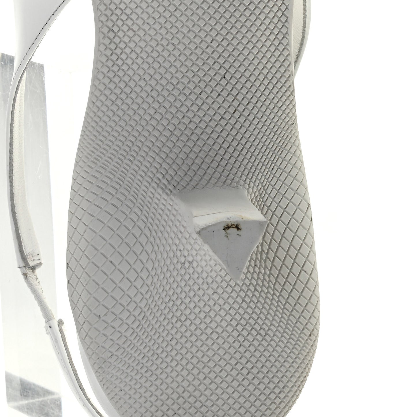 Spazzolato Triangle Logo Pointed Toe 45mm Slingback Pumps 38.5 White