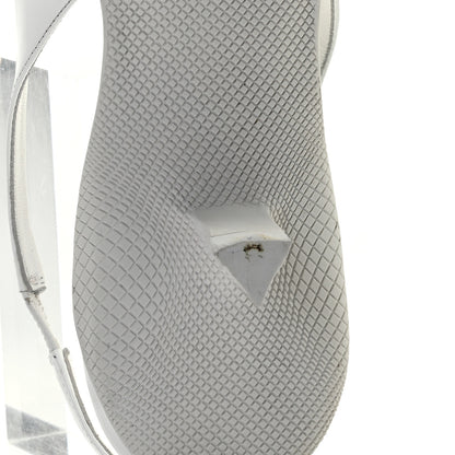 Prada Spazzolato Triangle Logo Pointed Toe 45mm Slingback Pumps 38.5 White 24 of 32