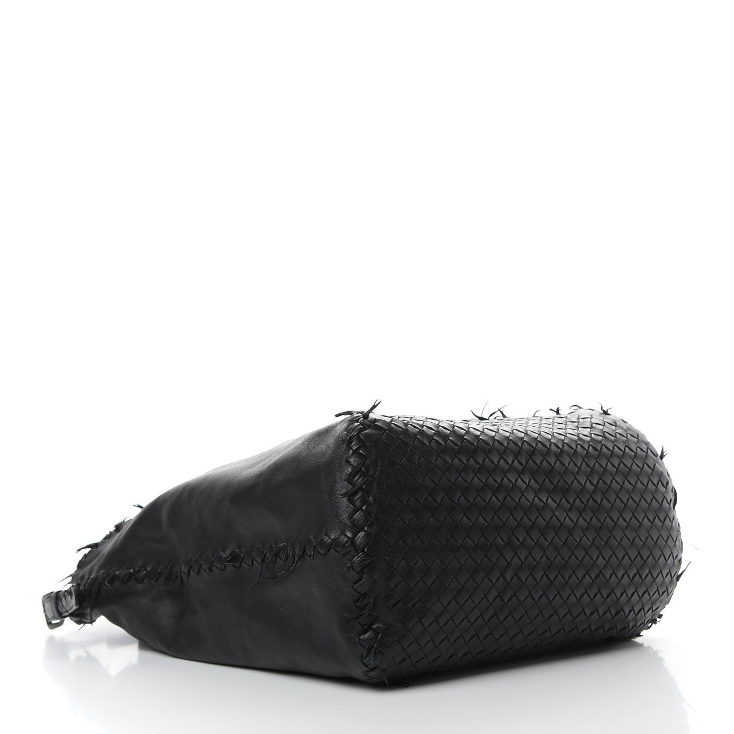Bottega Veneta Nappa Intrecciato Large Fringe Shoulder Bag Black 4 of 11