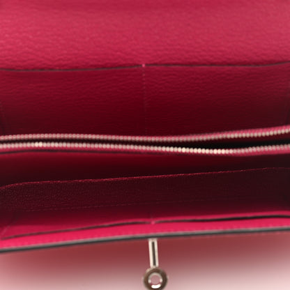 Hermes Chevre Mysore Kelly Wallet To Go Rose Mexico 5 of 9