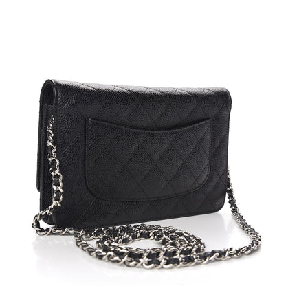 Chanel Caviar Quilted Wallet On Chain WOC Black 3 of 14