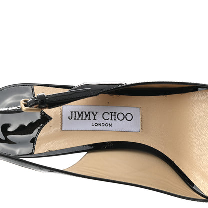 Jimmy Choo Patent Erin 60 Slingback Pumps 39 Black 7 of 8