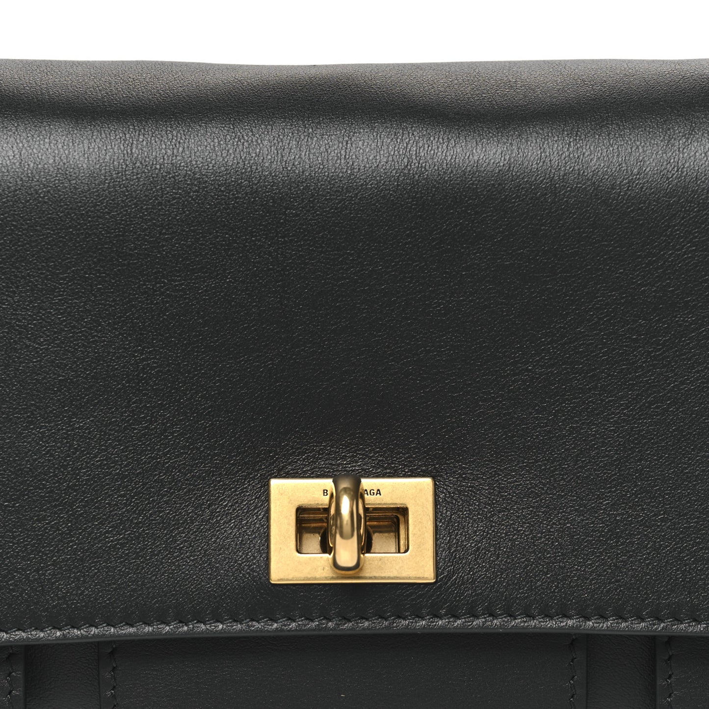 Smooth Calfskin Small Bel Air Clutch On Strap Black