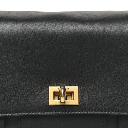 Balenciaga Smooth Calfskin Small Bel Air Clutch On Strap Black 7 of 9