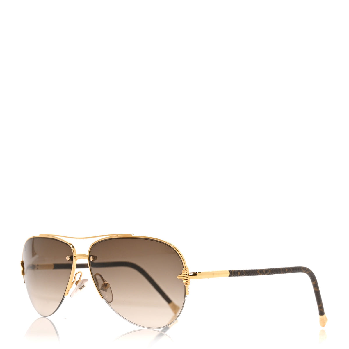Louis Vuitton Monogram Petite Viola Pilote Aviator Sunglasses Z0571U Brown 1 of 8