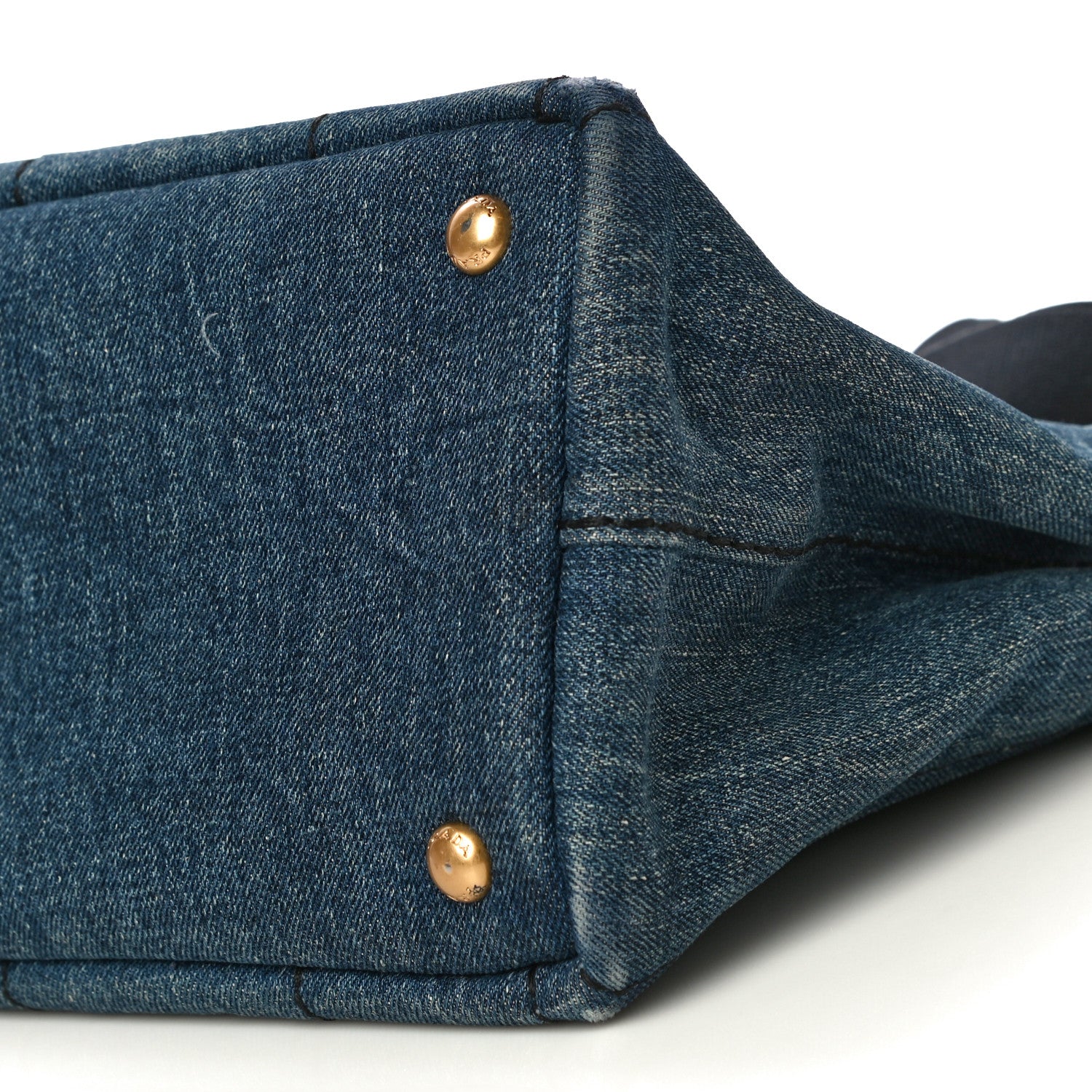 Prada Denim Small Logo Tote Avio 10 of 21