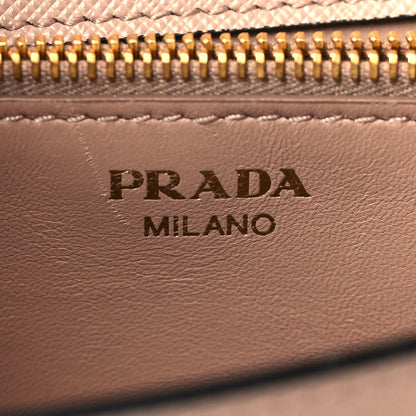 Prada Saffiano Bandoliera Flip Lock Chain Crossbody Bag Cipria 6 of 10