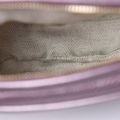 Gucci Metallic Pebbled Calfskin Mini Soho Chain Bag Purple 6 of 11
