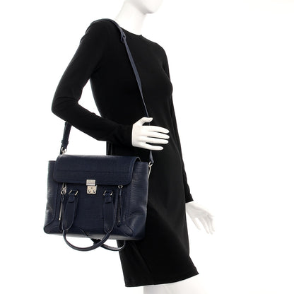3.1 Phillip Lim 3.1 Textured Calfskin Medium Pashli Satchel Ink 2 of 8