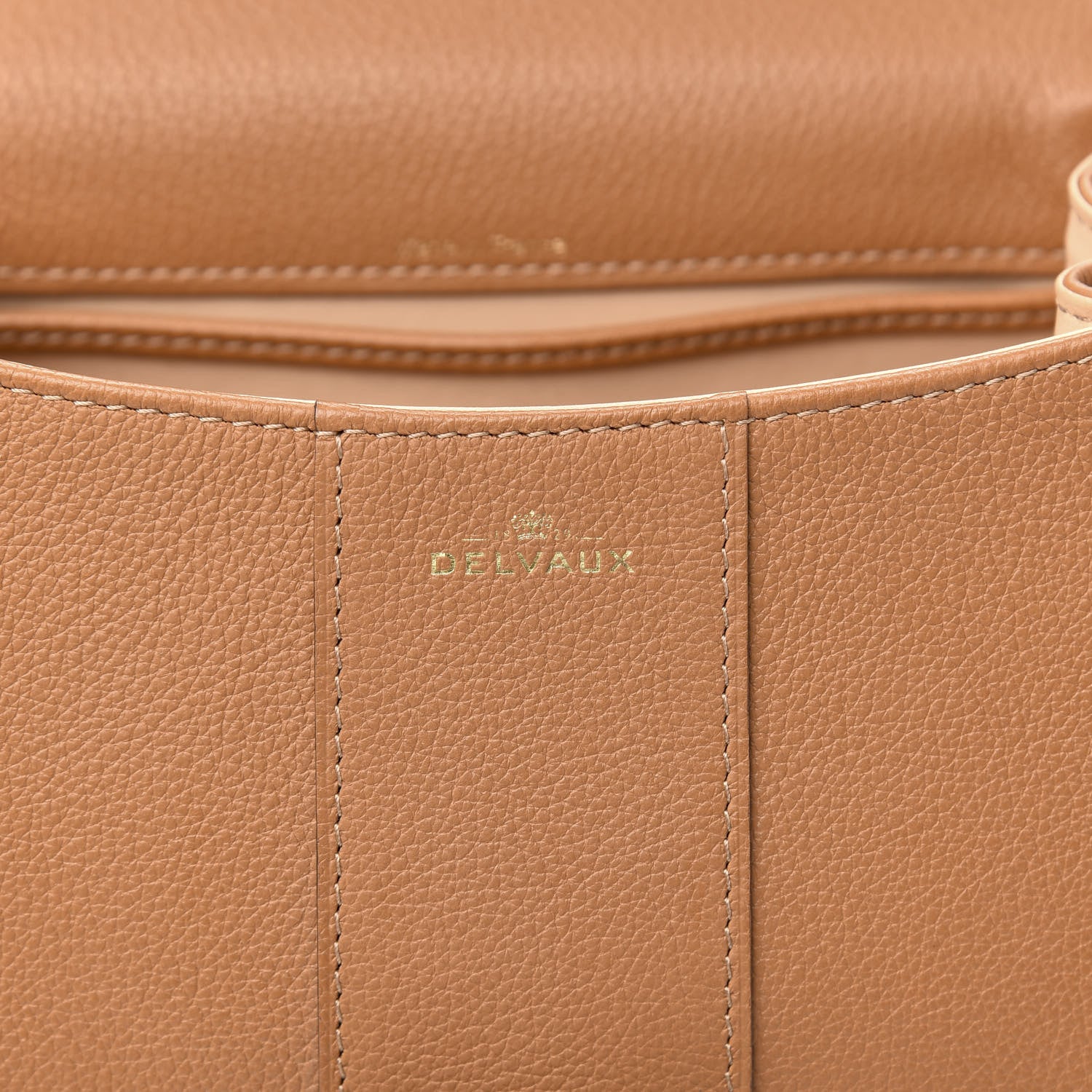 Delvaux Grained Calfskin Mini Brillant Satchel Natural 6 of 11