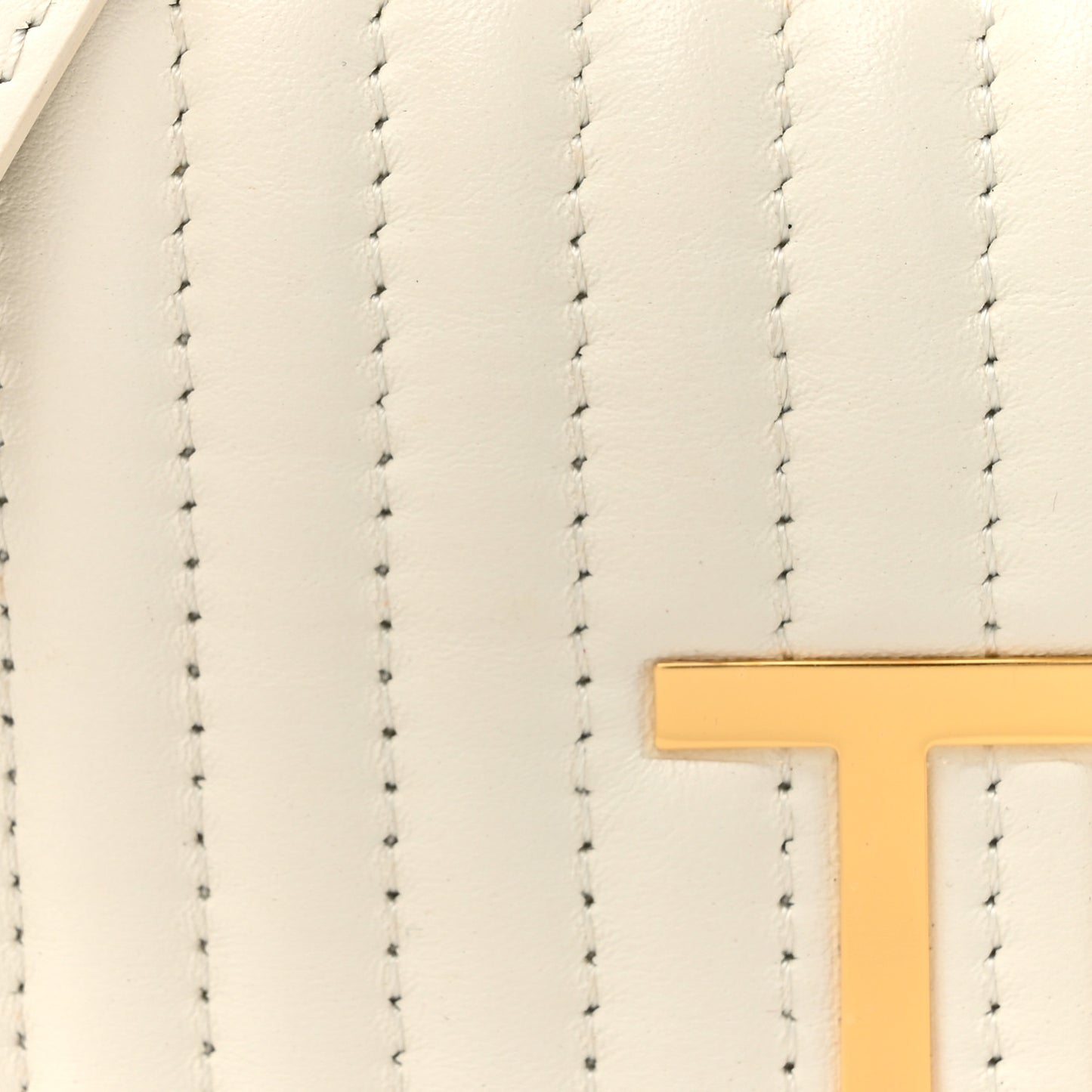 Bos Taurus Calfskin Quilted TF Camera Bag White