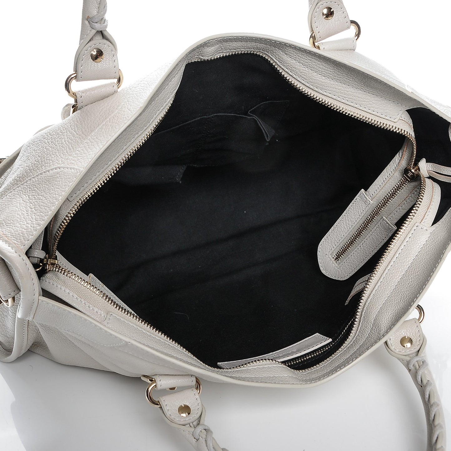 Chevre Gold Metallic Edge Hardware City Cream