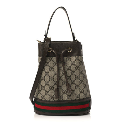 Gucci GG Supreme Monogram Web Small Ophidia Bucket Bag Brown 1 of 6