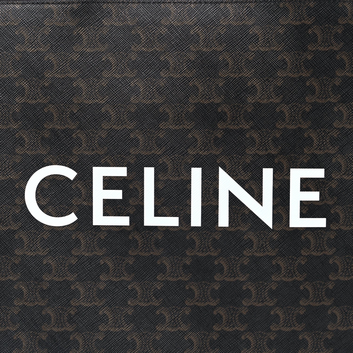 Celine Triomphe Canvas Calfskin Small Vertical Cabas Tan 9 of 9