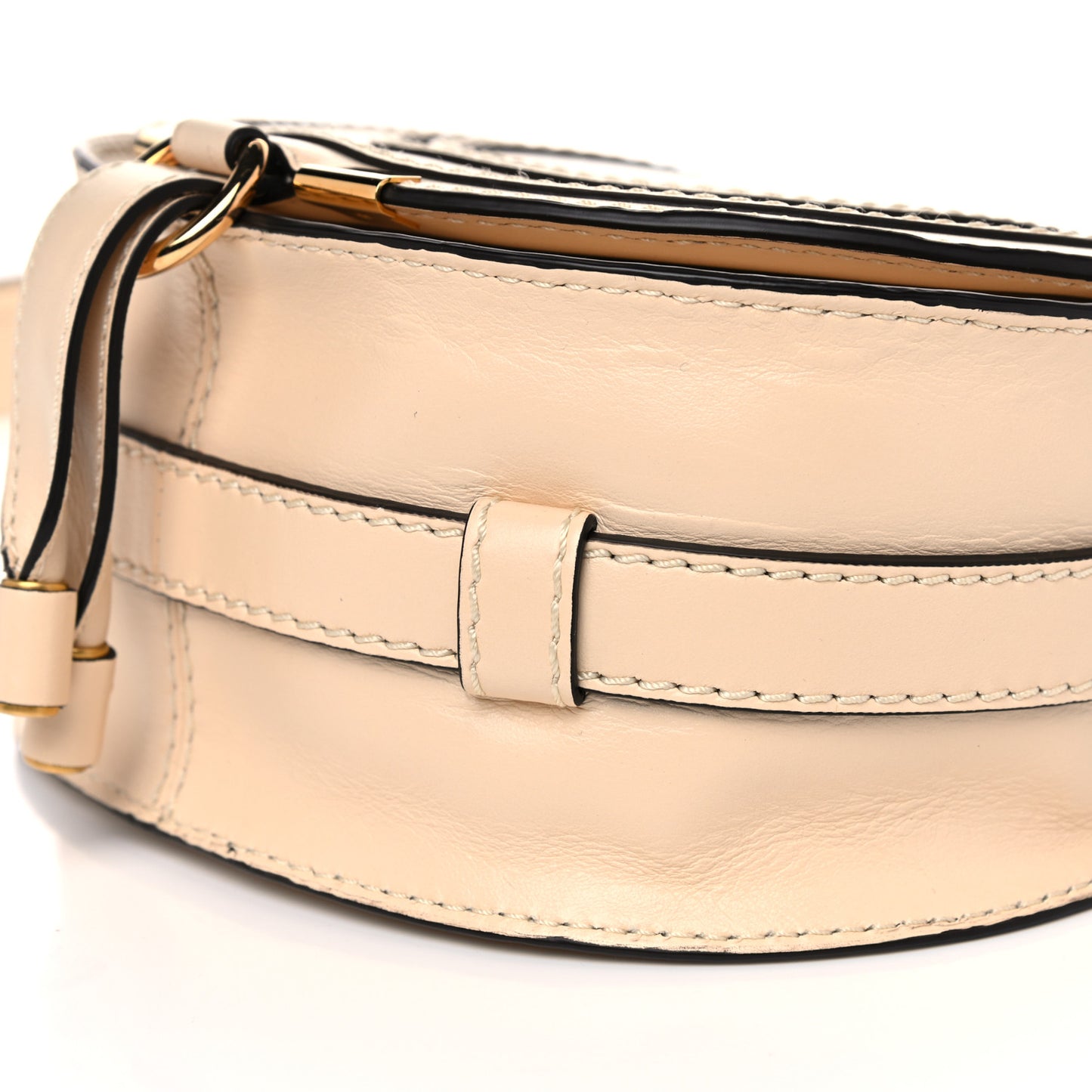 Calfskin Mini Marcie Round Crossbody Bag Abstract White