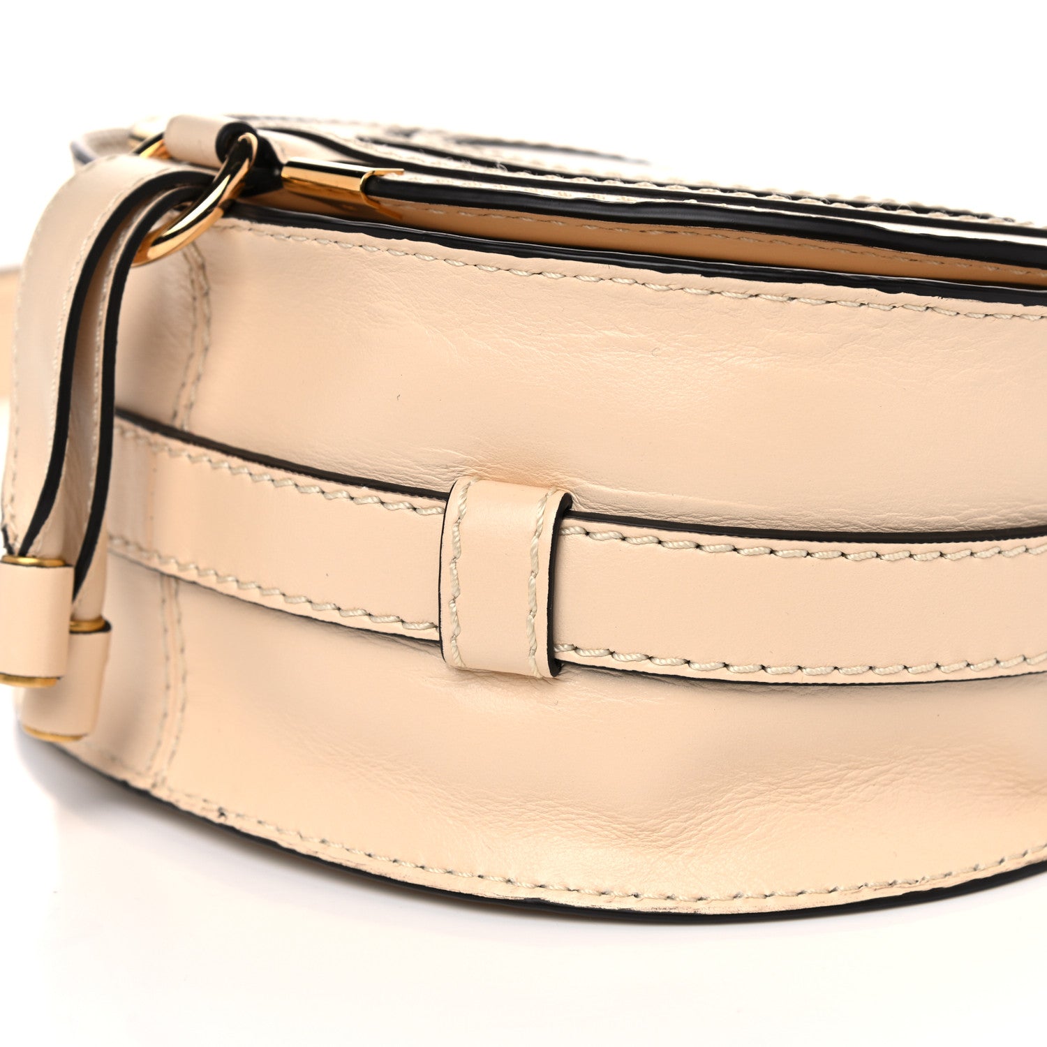 Chloe Calfskin Mini Marcie Round Crossbody Bag Abstract White 8 of 9