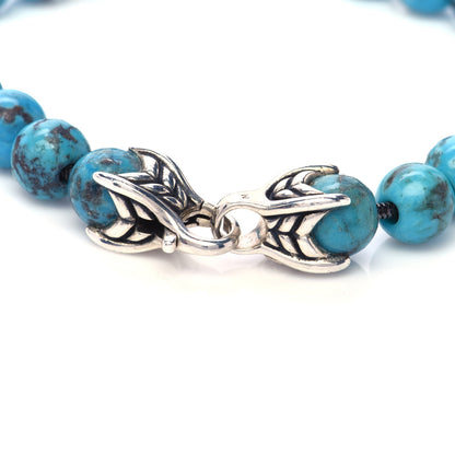 David Yurman Sterling Silver Turquoise 8mm Spiritual Beads Bracelet 4 of 4