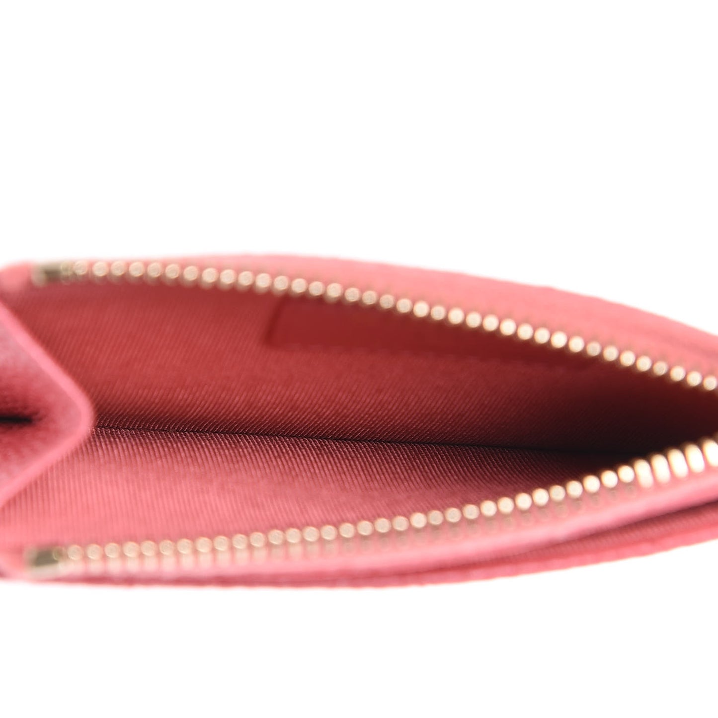Caviar Quilted CC Zip Card Holder Pink