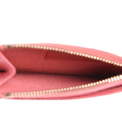 Chanel Caviar Quilted CC Zip Card Holder Pink 5 of 9