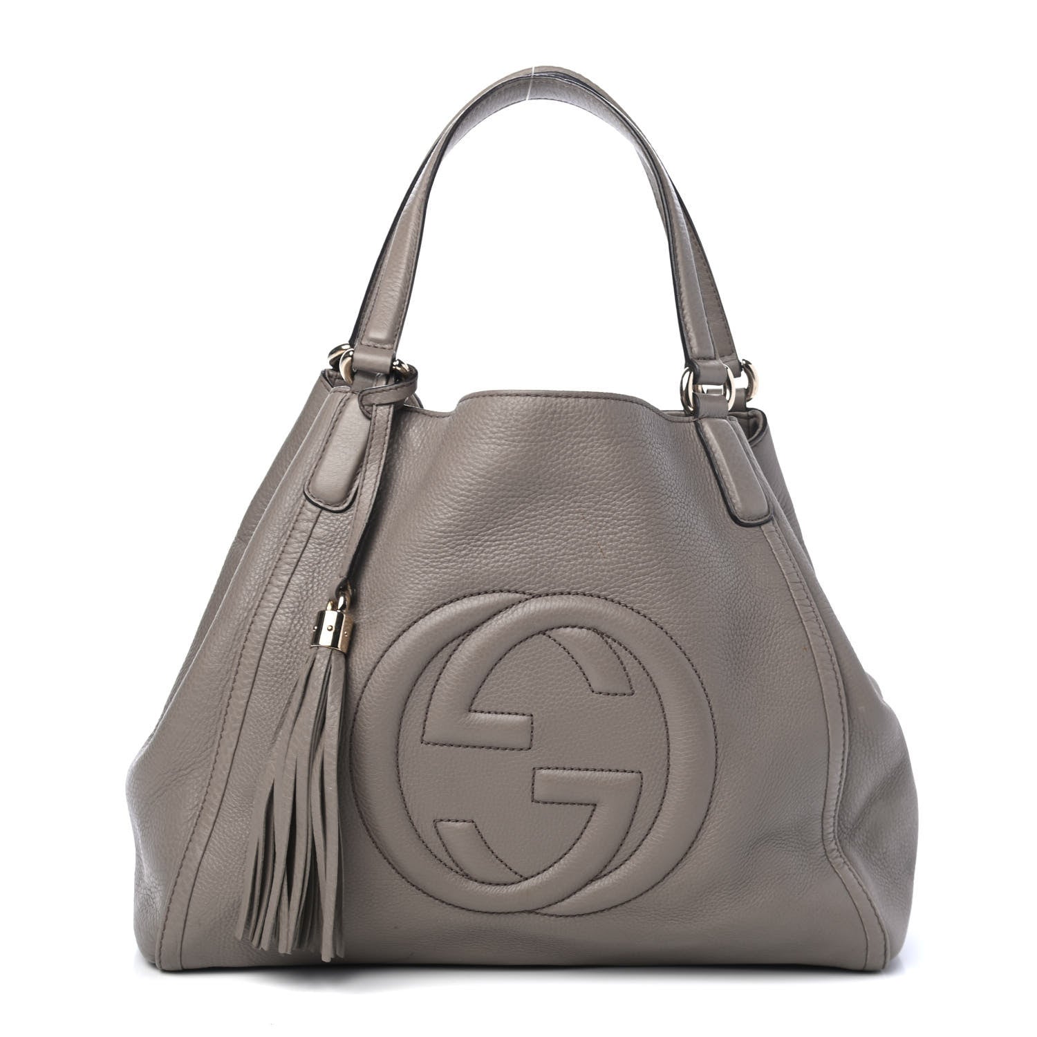 Gucci Pebbled Calfskin Medium Soho Shoulder Bag New Fango 1 of 5